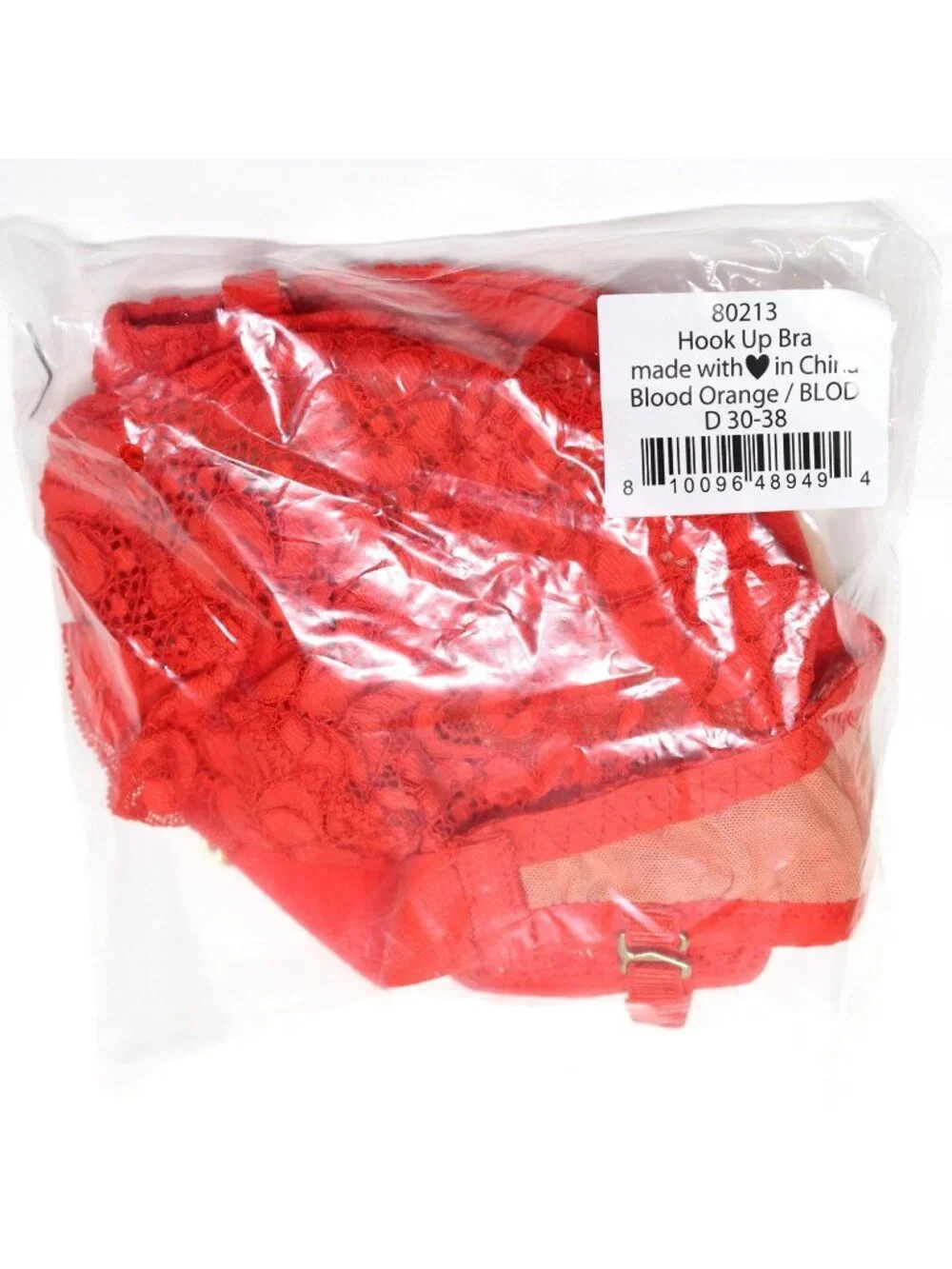 We are HAH Free People Hook Up Bra Blood Orange D30-38 NWT #80213